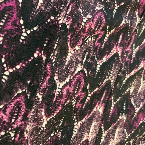 Dress Barn purple and black patterned fit and flair dress in size 8 - Picture 7 of 7